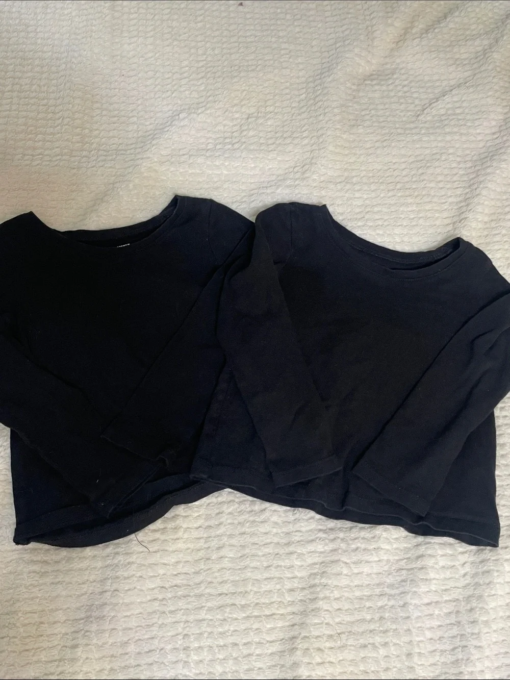 ❤️4 for $10 Kids Long Sleeve Crewneck Tops-Black 2 Pack